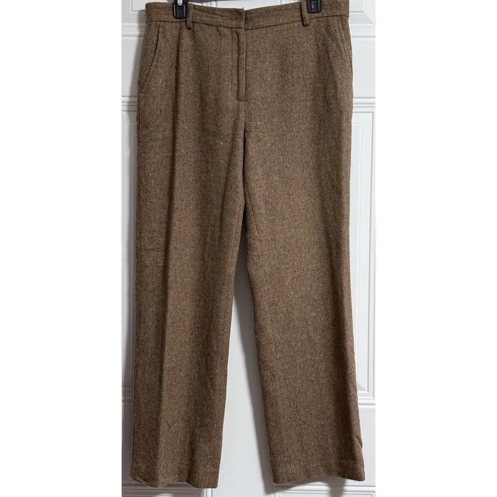 Orvis Women Pants Herringbone SZ 12P 80% Wool Lined Quality Winter Career Thick - Picture 2 of 7